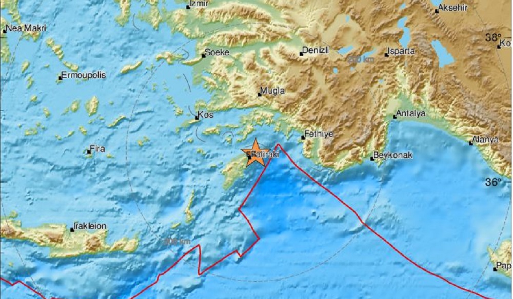 Σεισμός 3,6 Ρίχτερ στη Ρόδο