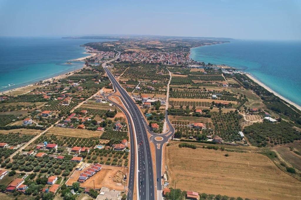 Ολοκληρώθηκε ο οδικός άξονας Θεσσαλονίκη - Ν. Μουδανιά - Ποτίδαια © twitter.com/karamanlis_k/status