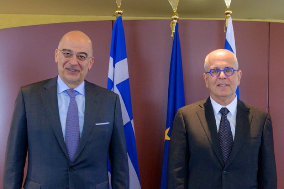 Νίκος Δένδιας και Γιόσι Αμράνι @twitter.com/NikosDendias