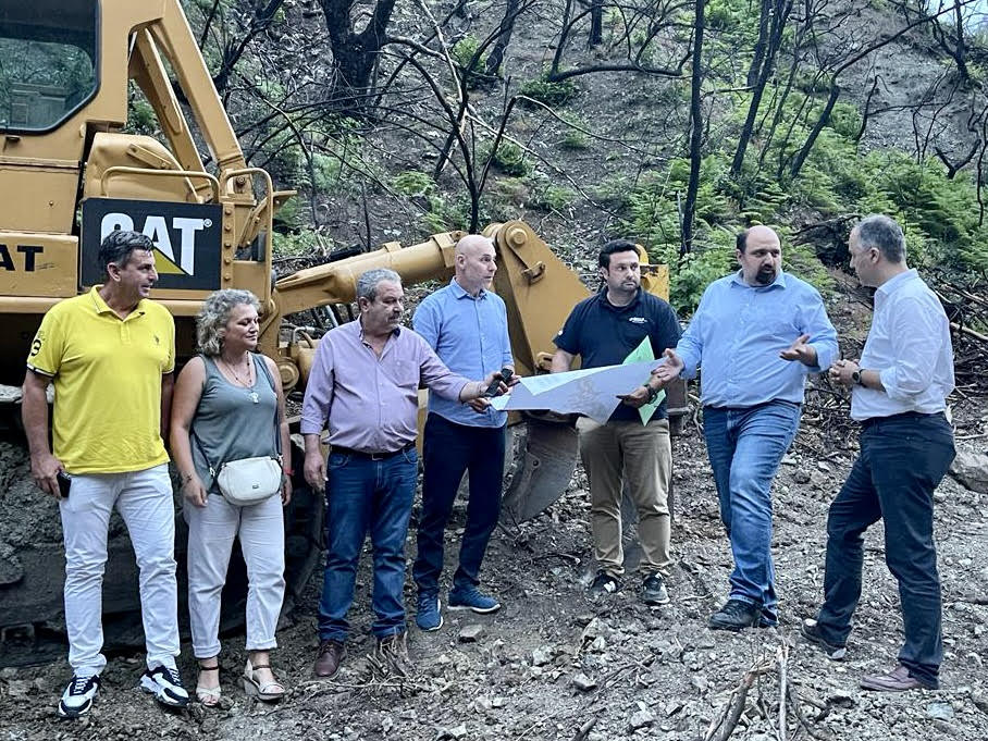 Αυτοψία κυβερνητικών στελεχών στα αντιπλημμυρικά έργα της Β. Εύβοιας