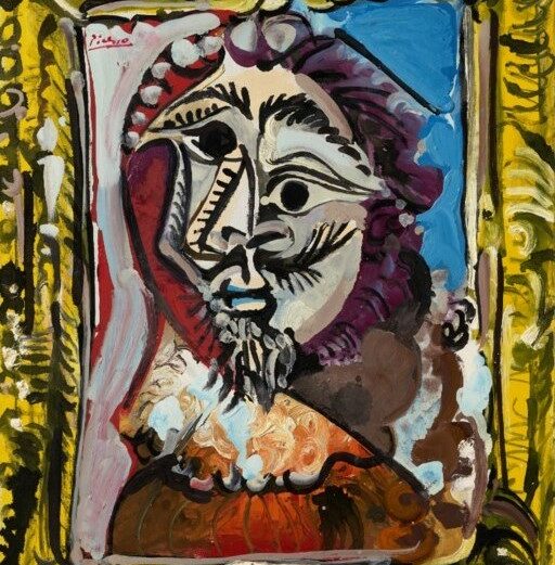 Το έργο του Πάμπλο Πικάσο «Buste d'homme dans un cadre» που ανήκε στη συλλογή του Σον Κόνερι © Christies