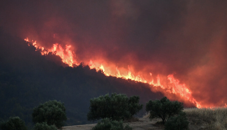 Μεγάλη πυρκαγιά στα Κρέστενα στην Ηλείας © (ILIALIVE.GR/ΓΙΑΝΝΗΣ ΣΠΥΡΟΥΝΗΣ/EUROKINISSI)