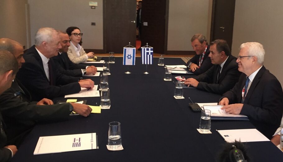 Συνάντηση του υπουργού Εθνικής Άμυνας, Νίκου Παναγιωτόπουλου με τον Ισραηλινό ομόλογό του, Μπένζαμιν Γκαντζ © twitter