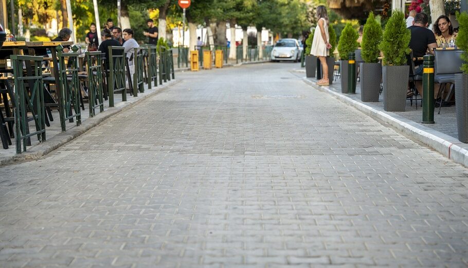 Αποκαταστάθηκε ο πεζόδρομος της Περσεφόνης στο Γκάζι © Δήμος Αθηναίων
