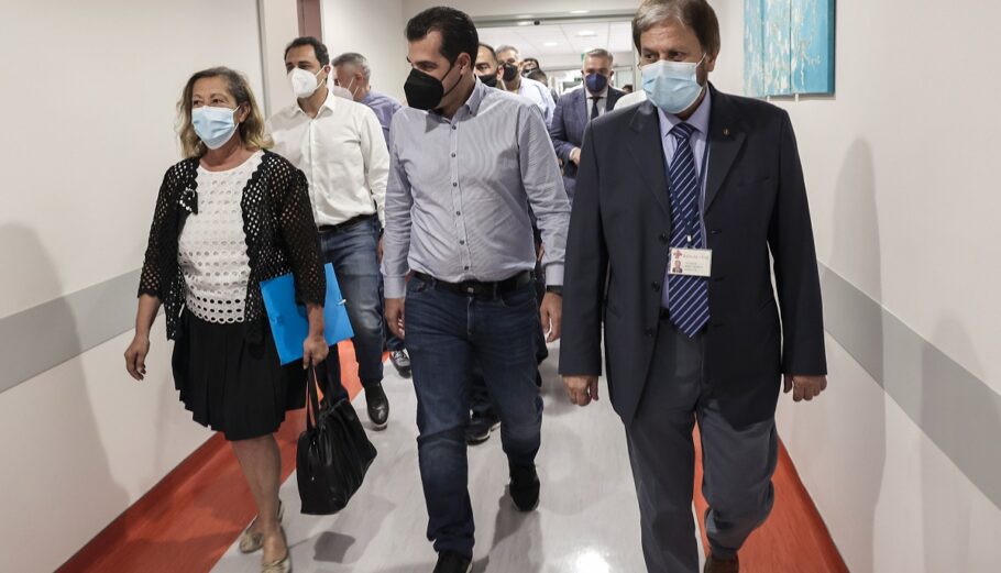 Επίσκεψη του υπουργού Υγείας Θάνου Πλεύρη σε νοσοκομεία του Ηρακλείου Κρήτης @Eurokinissi