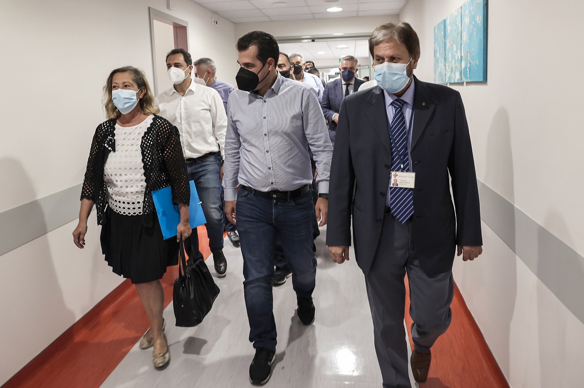 Επίσκεψη του υπουργού Υγείας Θάνου Πλεύρη σε νοσοκομεία του Ηρακλείου Κρήτης @Eurokinissi