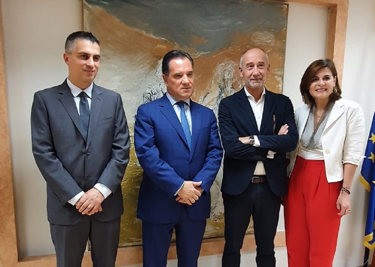 Συνάντηση Άδωνι Γεωργιάδη και Χρίστου Δήμα με τον Ζαν Έρικ Πακέ