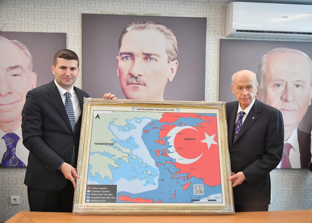 Μπαχτσελί: Χάρτης με… τουρκικά τα νησιά του Αιγαίου και την Κρήτη