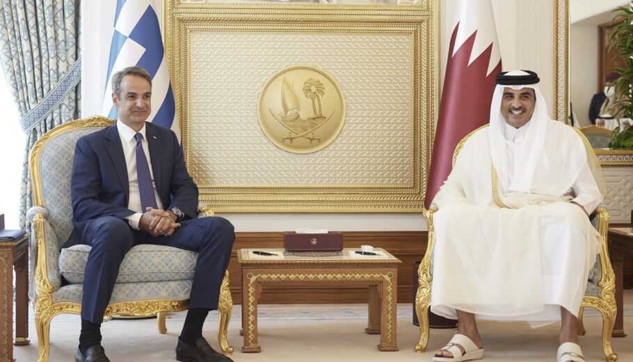 Επίσκεψη Κυριάκου Μητσοτάκη στο Κατάρ ©Γραφείο Τύπου Πρωθυπουργού