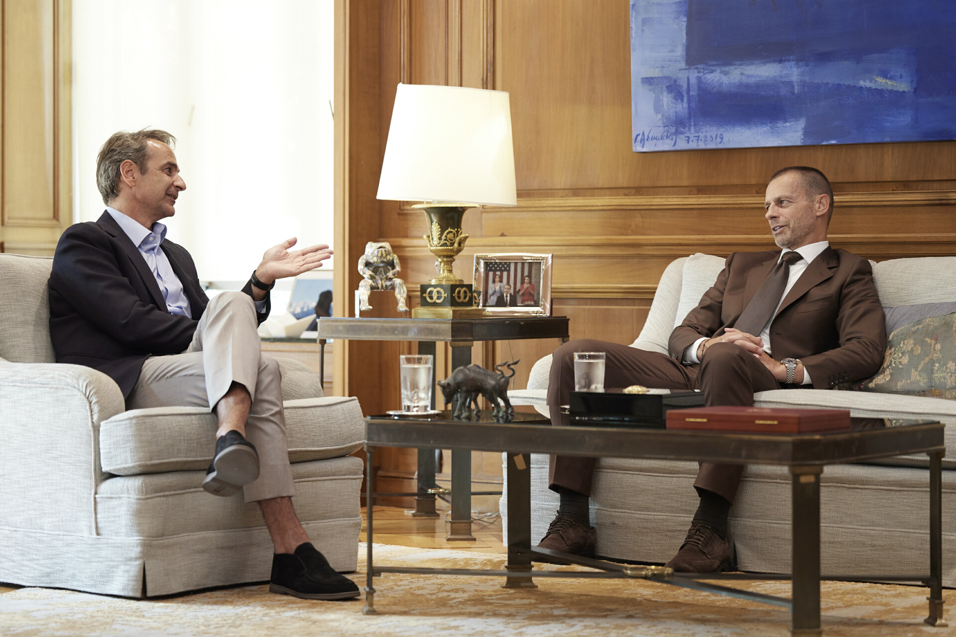 Συνάντηση Κ. Μητσοτάκη με Αλ. Τσέφεριν © Γραφείο Τύπου Πρωθυπουργού