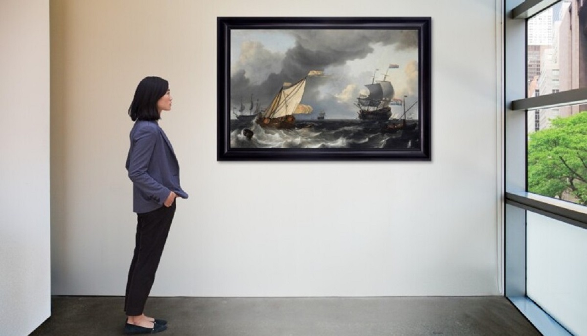 Ο πίνακας του Backhuysen «A States yacht and other ships on the sea in stormy weather»