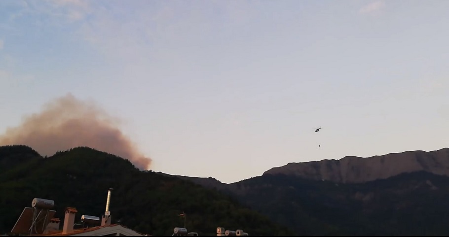 Σε πλήρη εξέλιξη η πυρκαγιά που ξέσπασε στη Θάσο © facebook
