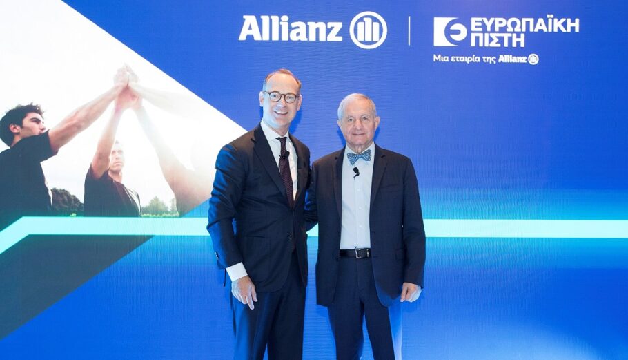 Oliver Bäte, CEO της Allianz SE και Χρήστος Γεωργακόπουλος, CEO της Α.Ε.Γ.Α. Ευρωπαϊκή Πίστη