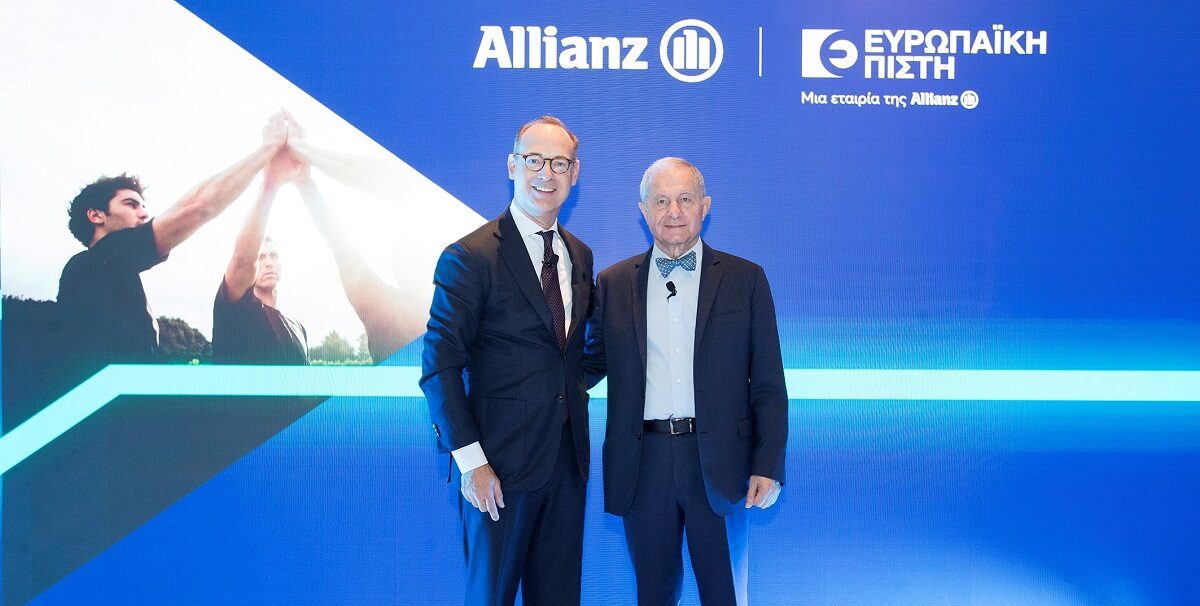 Oliver Bäte, CEO της Allianz SE και Χρήστος Γεωργακόπουλος, CEO της Α.Ε.Γ.Α. Ευρωπαϊκή Πίστη