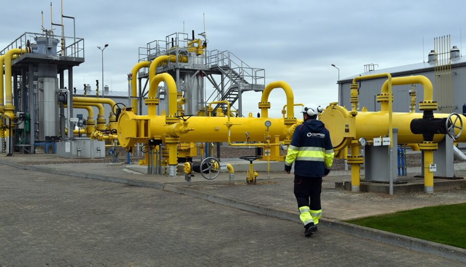 Ο νέος αγωγός φυσικού αερίου Baltic Pipe©EPA/MARCIN BIELECKI POLAND OUT