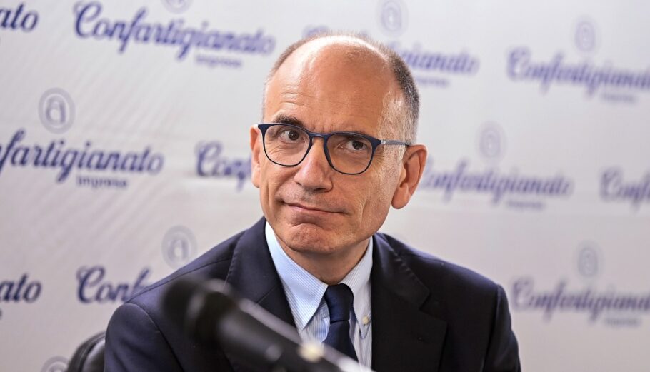 Ο ηγέτης του ιταλικού Δημοκρατικού Κόμματος (PD) Ενρίκο Λέτα © EPA/Riccardo Antimiani
