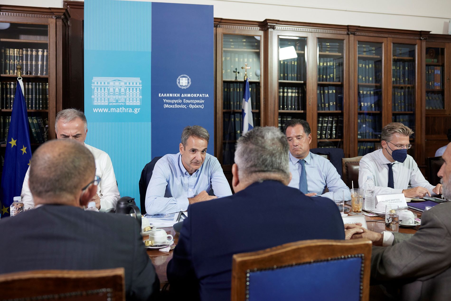 Ο Κυρ. Μητσοτάκης με φορείς της Θεσσαλονίκης ©Eurokinissi