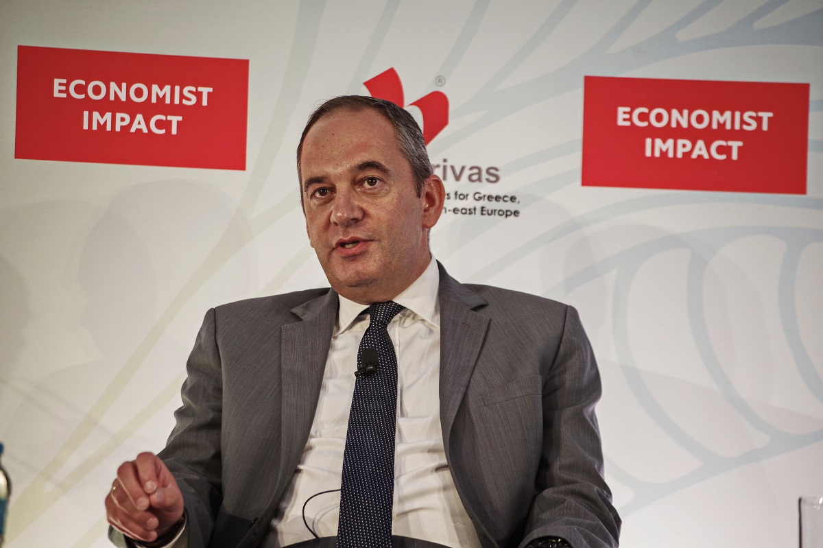 Δεύτερη ημέρα εργασιών του συνεδρίου του Economist "The Second Thessaloniki Metropolitan Summit" στην Θεσσαλονίκη, Παρασκευή 9 Σεπτεμβρίου 2022. (PATERAKISPHOTO/ΝΙΚΗ ΠΑΤΕΡΑΚΗ/EUROKINISSI)