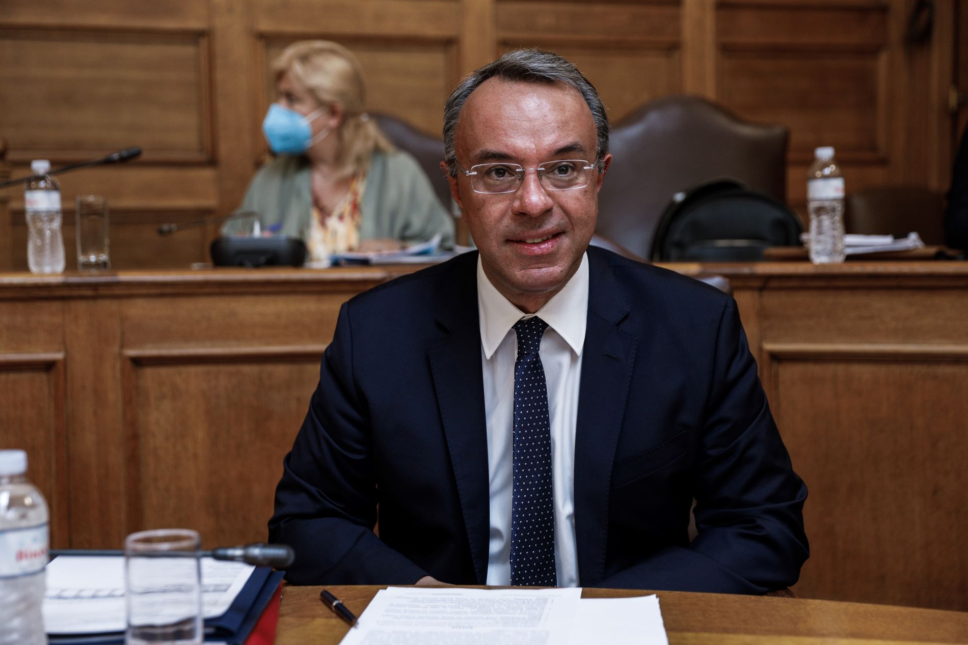 Ο Χρ. Σταϊκούρας στην Επιτροπή Οικονομικών της Βουλής ©Eurokinissi