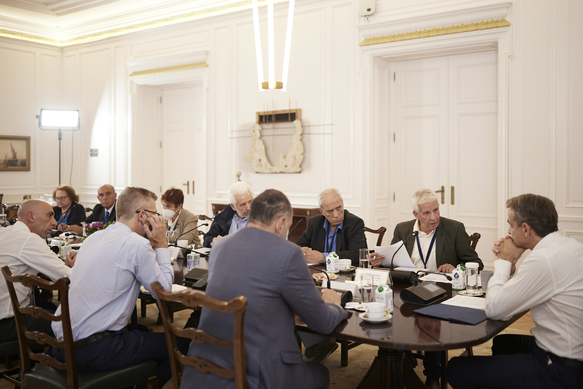 Συνάντηση Μητσοτάκη με επικεφαλής Ενώσεων Συνταξιούχων © Γραφείο Τύπου Πρωθυπουργού