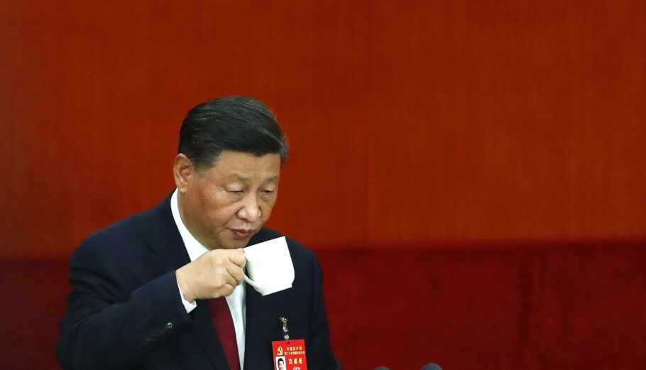 O Σι Τζινπίνγκ κατά την έναρξη του 20ου συνεδρίου του ΚΚ Κίνας