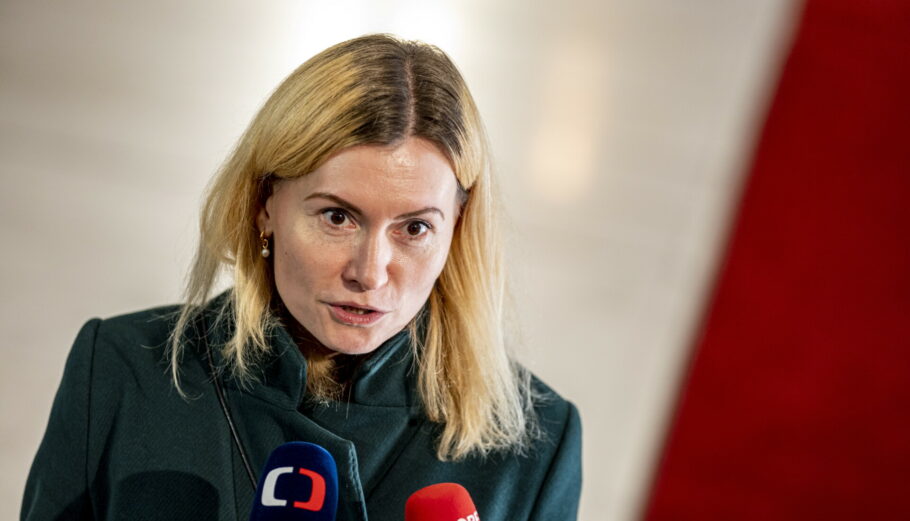 Η υπουργός Οικονομικών της Εσθονίας Ρίνα Σίκουτ ©EPA/MARTIN DIVISEK