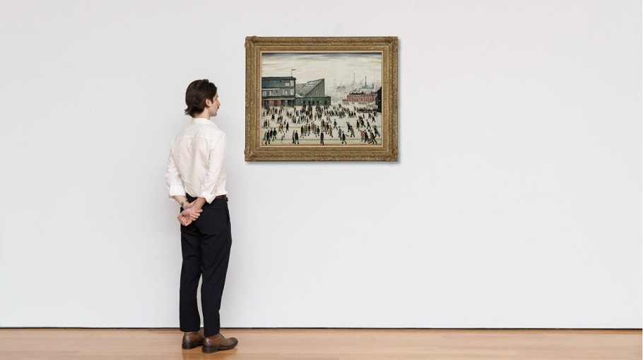 O πίνακας του Laurence Stephen Lowry, με τίτλο «Going to the Match»©christies.com