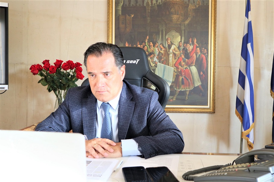 Ο υπουργός Ανάπτυξης και Επενδύσεων Άδωνις Γεωργιάδης© ΔΤ