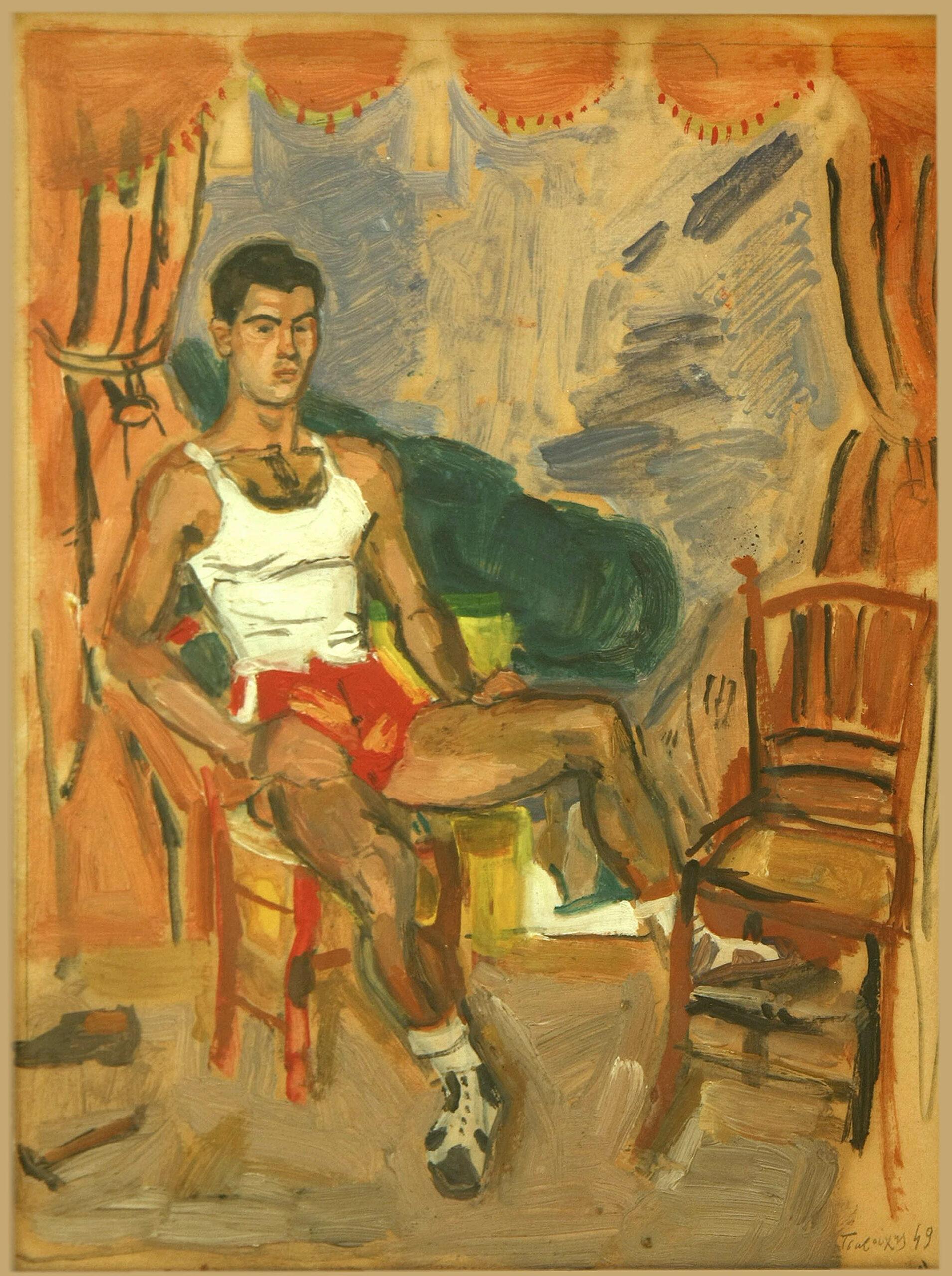 Γιάννης Τσαρούχης,Παίκτης του μπάσκετ,1949