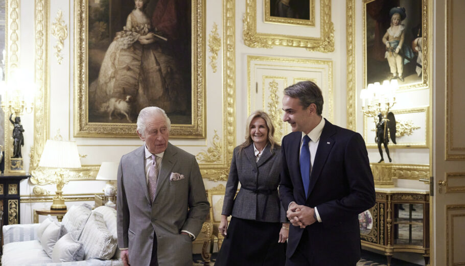 Συνάντηση Μητσοτάκη με τον βασιλιά Κάρολο στο Ουίνδσορ © Γρ. Τύπου Πρωθυπουργού