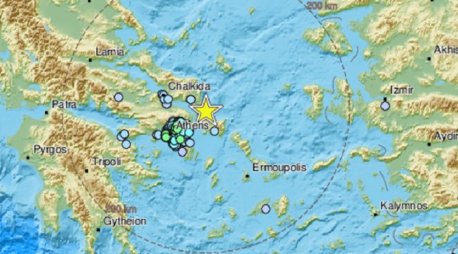 Σεισμός 4,8 Ρίχτερ στη Νότια Εύβοια