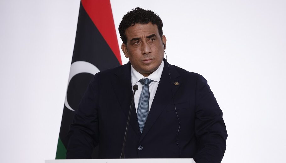 O πρόεδρος του προεδρικού συμβουλίου της Λιβύης, Μοχάμεντ Μένφι©EPA/YOAN VALAT / POOL