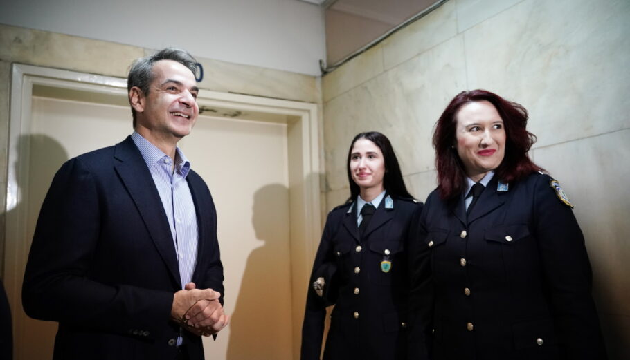 Επίσκεψη Κυριάκου Μητσοτάκη στο Αστυνομικό Τμλημα Καλλιθέας@Eurokinissi