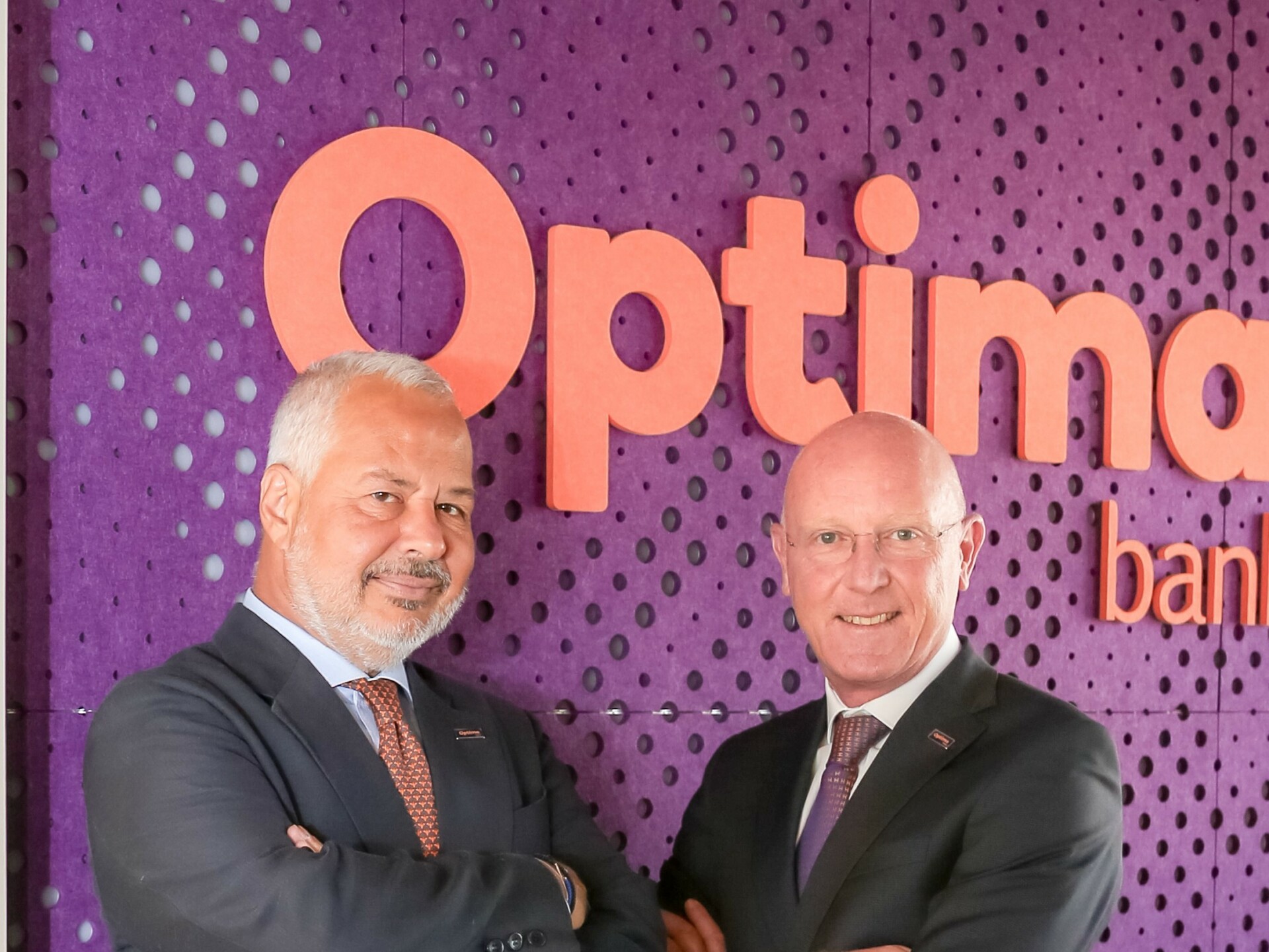 O Γιώργος Τανισκίδης και ο Δημ. Κυπαρίσσης ©Optima Bank