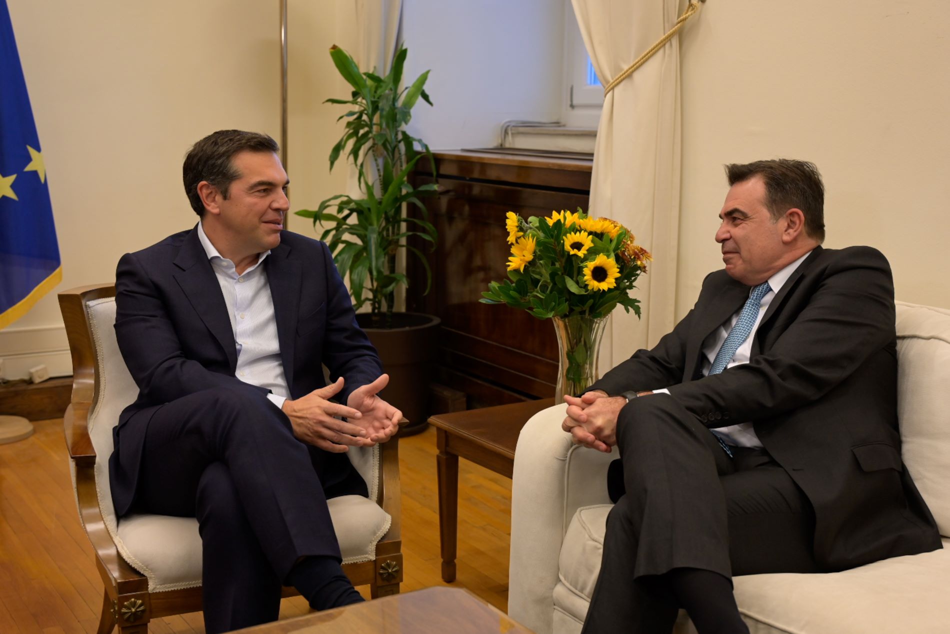Υποκλοπές, μετανάστες και ενέργεια στη συνάντηση Τσίπρα – Σχοινά