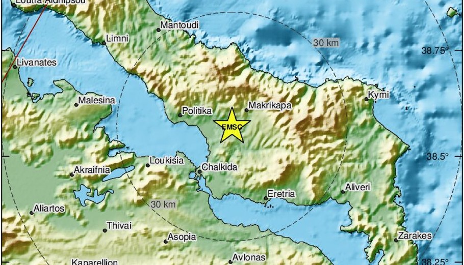 Σεισμός 4,9 Ρίχτερ στην Εύβοια