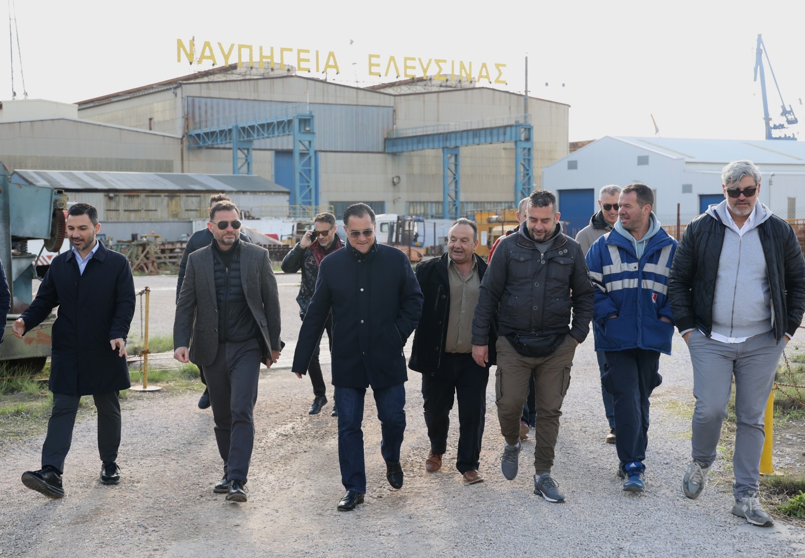 Επίσκεψη Γεωργιάδη στα Ναυπηγεία Ελευσίνας