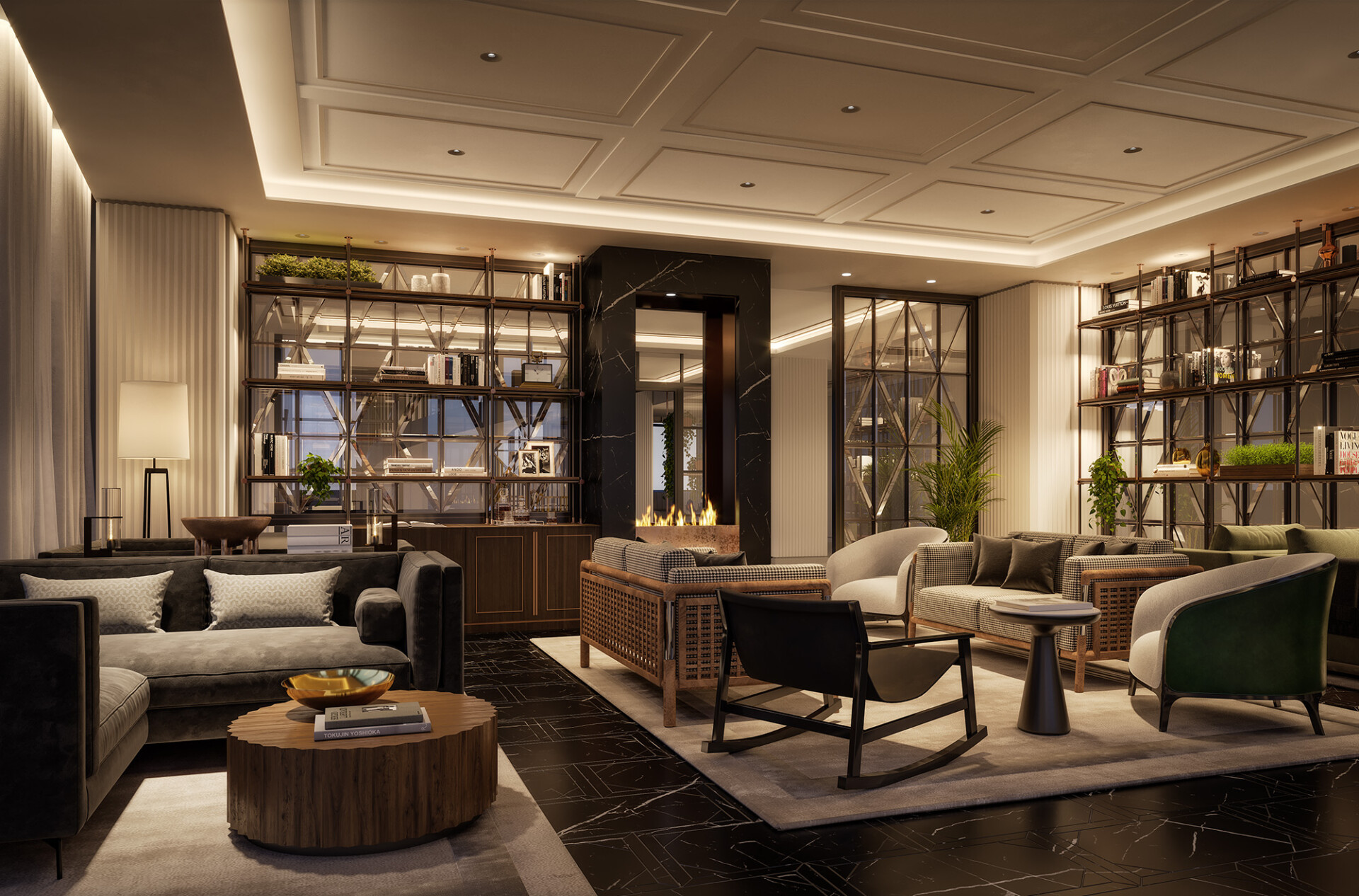 photo: Raffles Boston Back Bay Hotel & Residences, Writers' Lounge Credit Stonehill Taylor