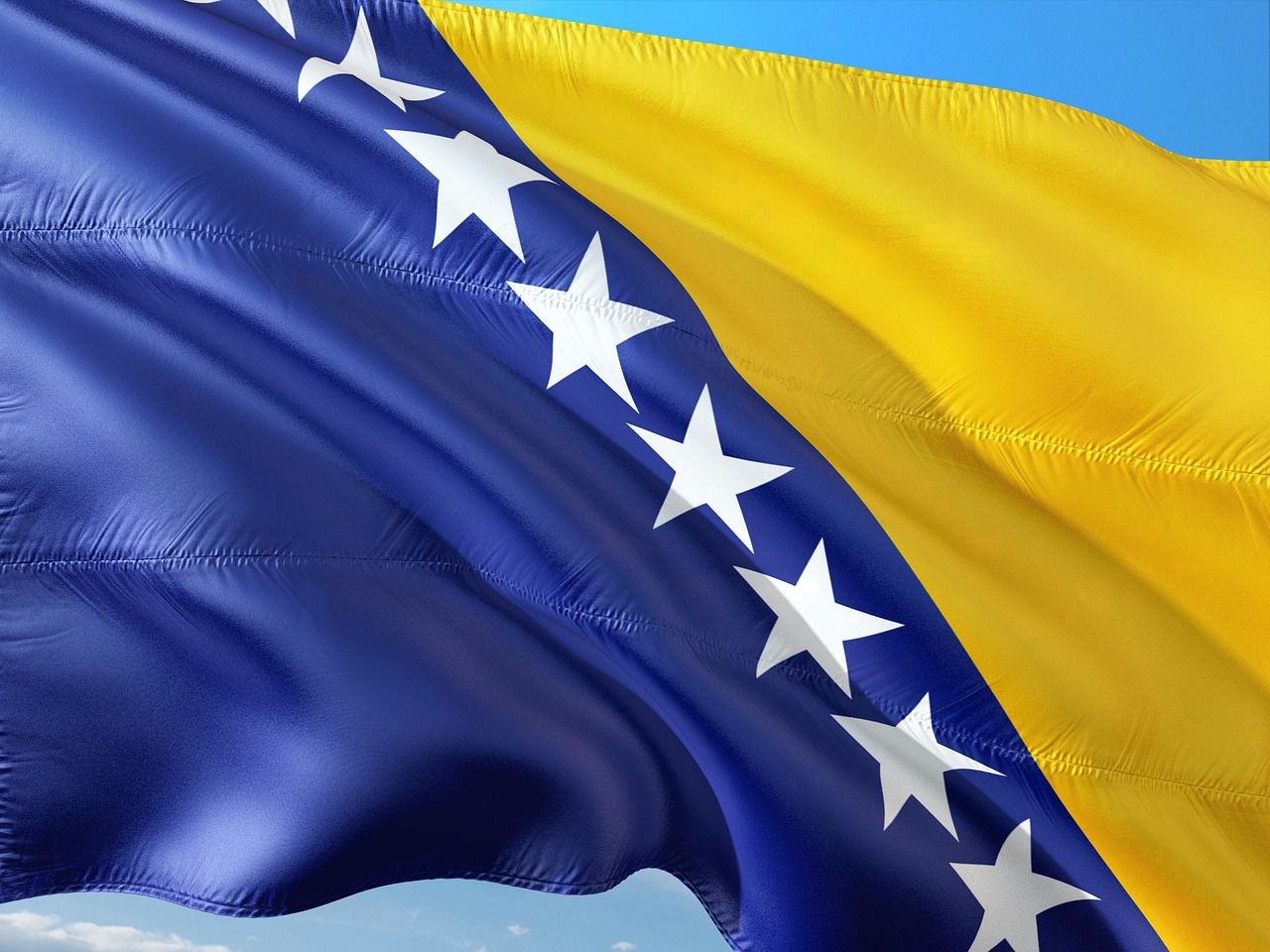 Η σημαία της Βοσνίας - Ερζεγοβίνης © Pixabay