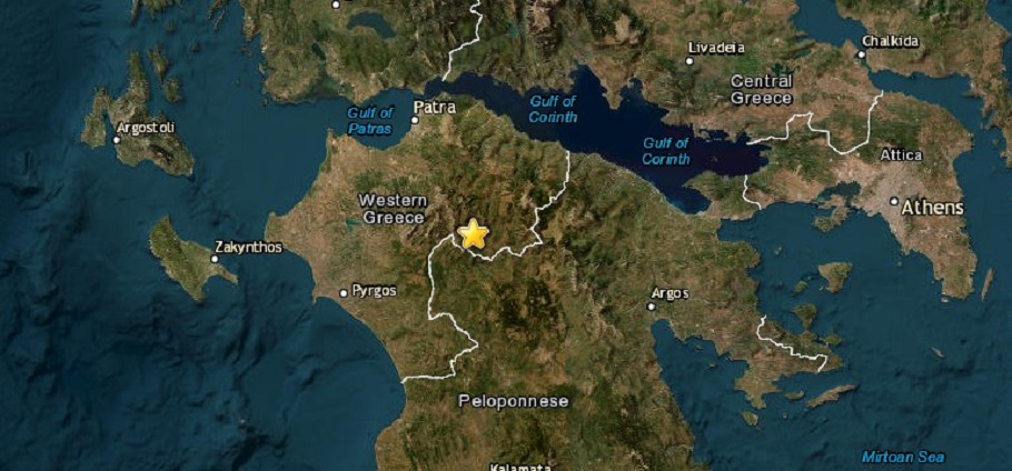 Σεισμός 3,4 Ρίχτερ στην Αχαΐα