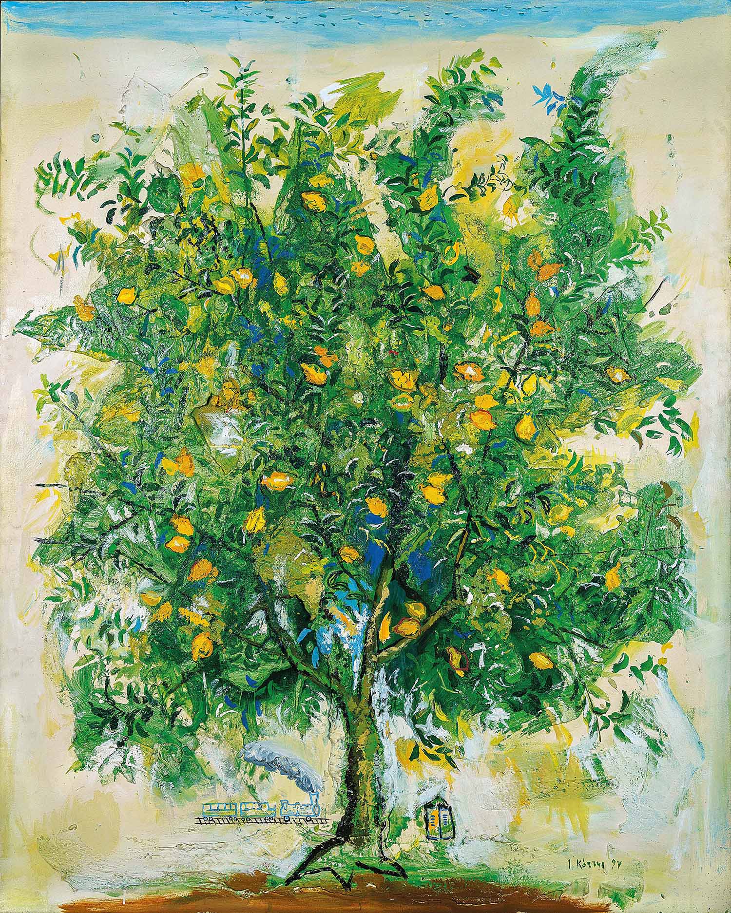 Το έργο του Γιάννη Κόττη με τίτλο «Λεμονιά» © Vergos Auctions