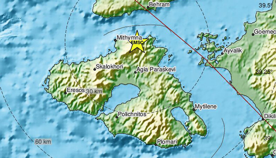 Σεισμός 4,8 Ρίχτερ στη Λέσβο
