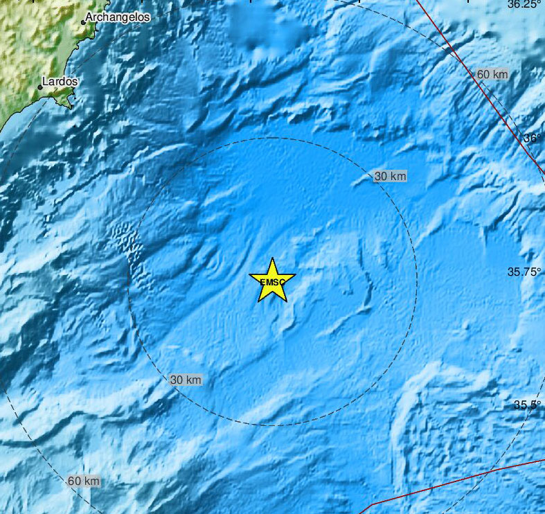 To επίκεντρο της δόνησης © emsc-csem.org