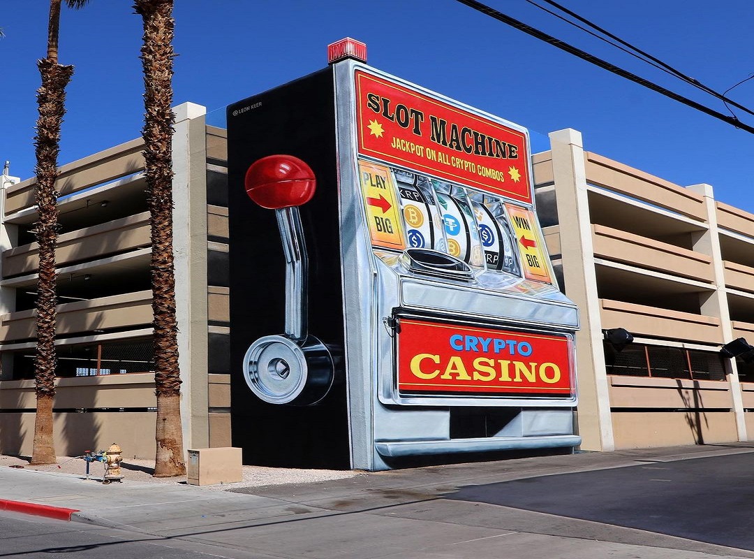 Crypto Casino: Τρισδιάστατη τοιχογραφία στο Λας Βέγκας