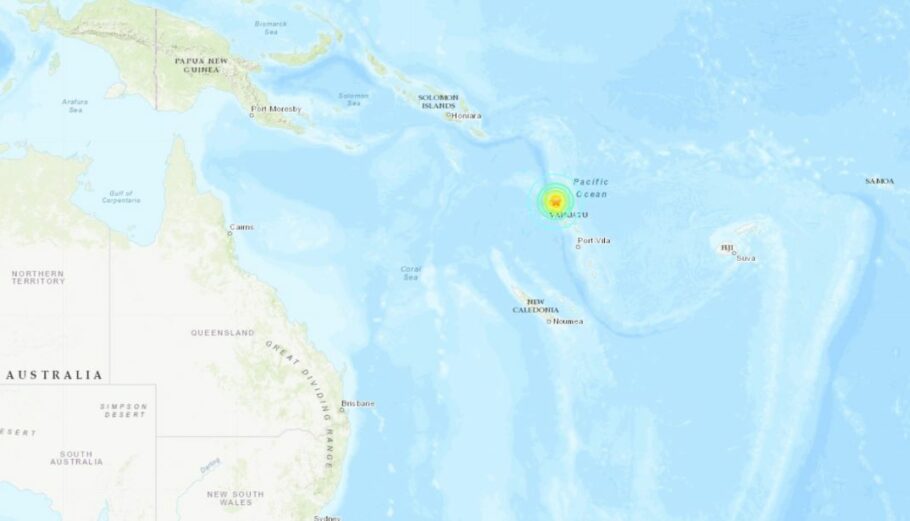 Σεισμός 7,2 βαθμών στο Βανουάτου στον Ειρηνικό ωκεανό © ΑΠΕ-ΜΠΕ