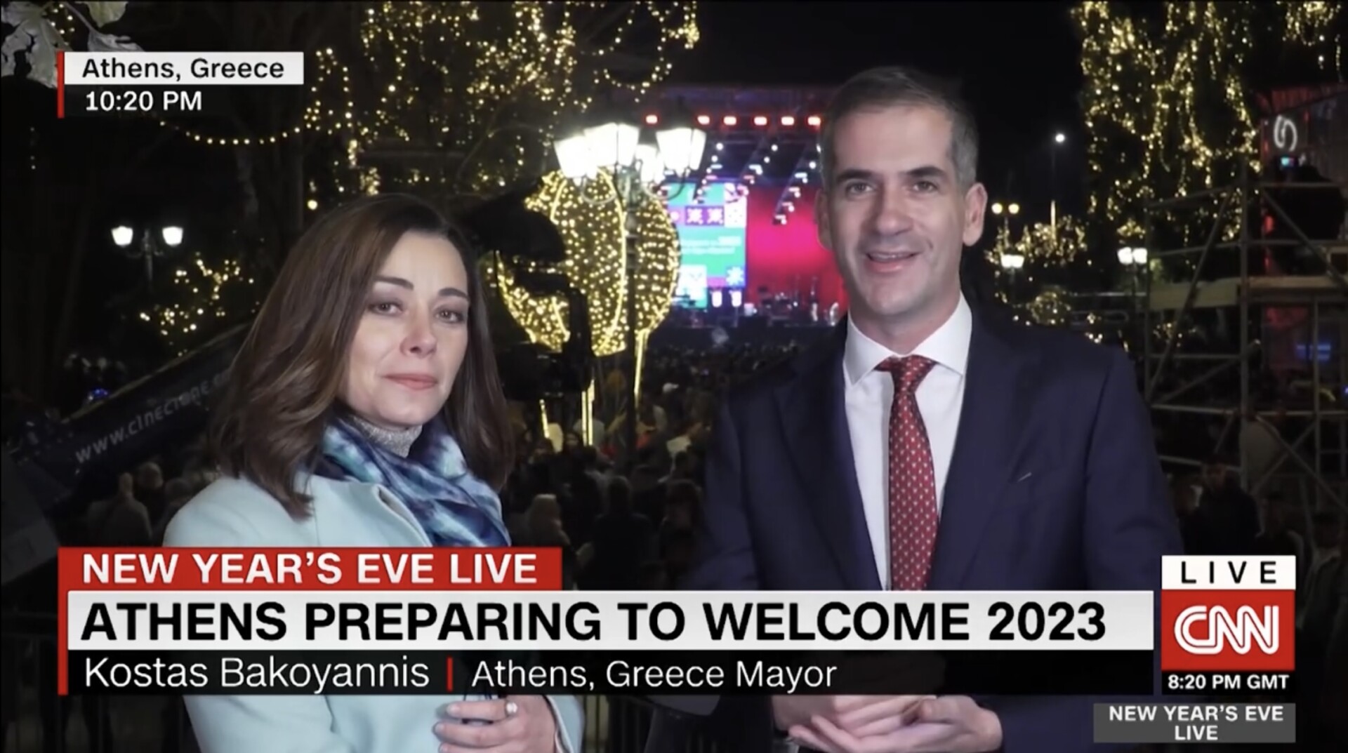 Ο Κ. Μπακογιάννης live στο CNN © ΔΤ