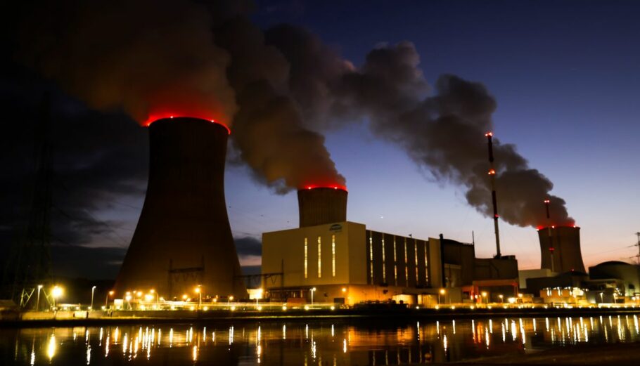Ο πυρηνικός αντιδραστήρας Tihange στο Βέλγιο ©EPA/JULIEN WARNAND