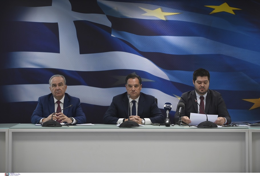 Αδωνις Γεωργιάδης, Νίκος Παπαθανάσης και Σωτήρης Αναγνωστόπουλος στην παρουσιαση της νέας πλατφόρμας καταγγελιών για τους καταναλωτές @intime