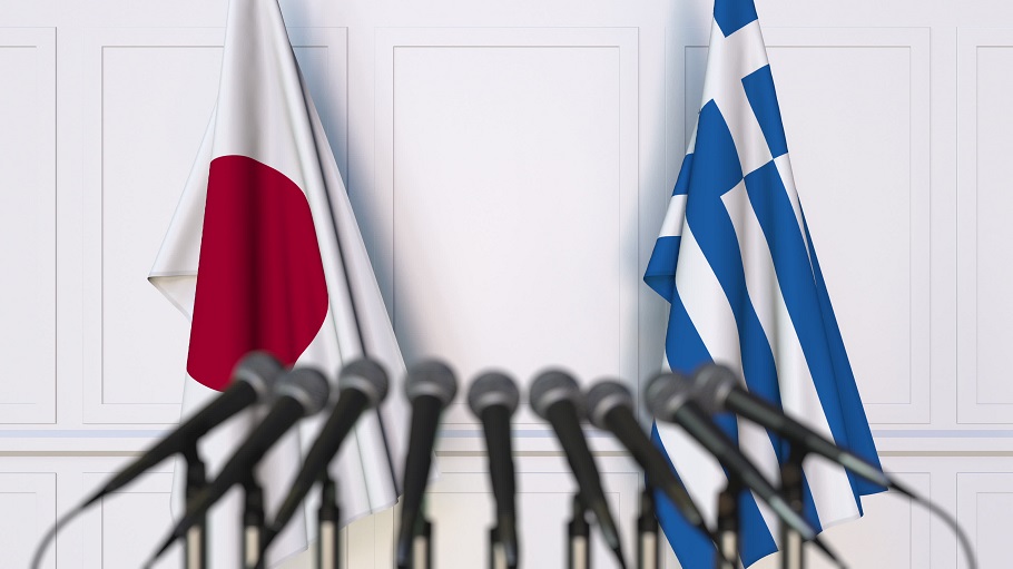Σημαίες Ιαπωνίας - Ελλάδας©123RF