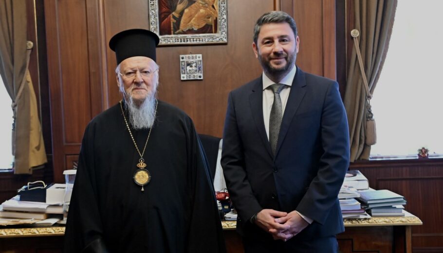 Οικουμενικός Πατριάρχης Βαρθολομαίος και Νίκος Ανδρουλάκης ©InTime